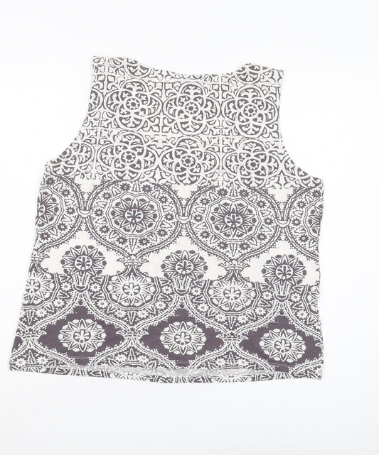 Womens UK Size 16 Laura Ashley Grey 100% Cotton Tank