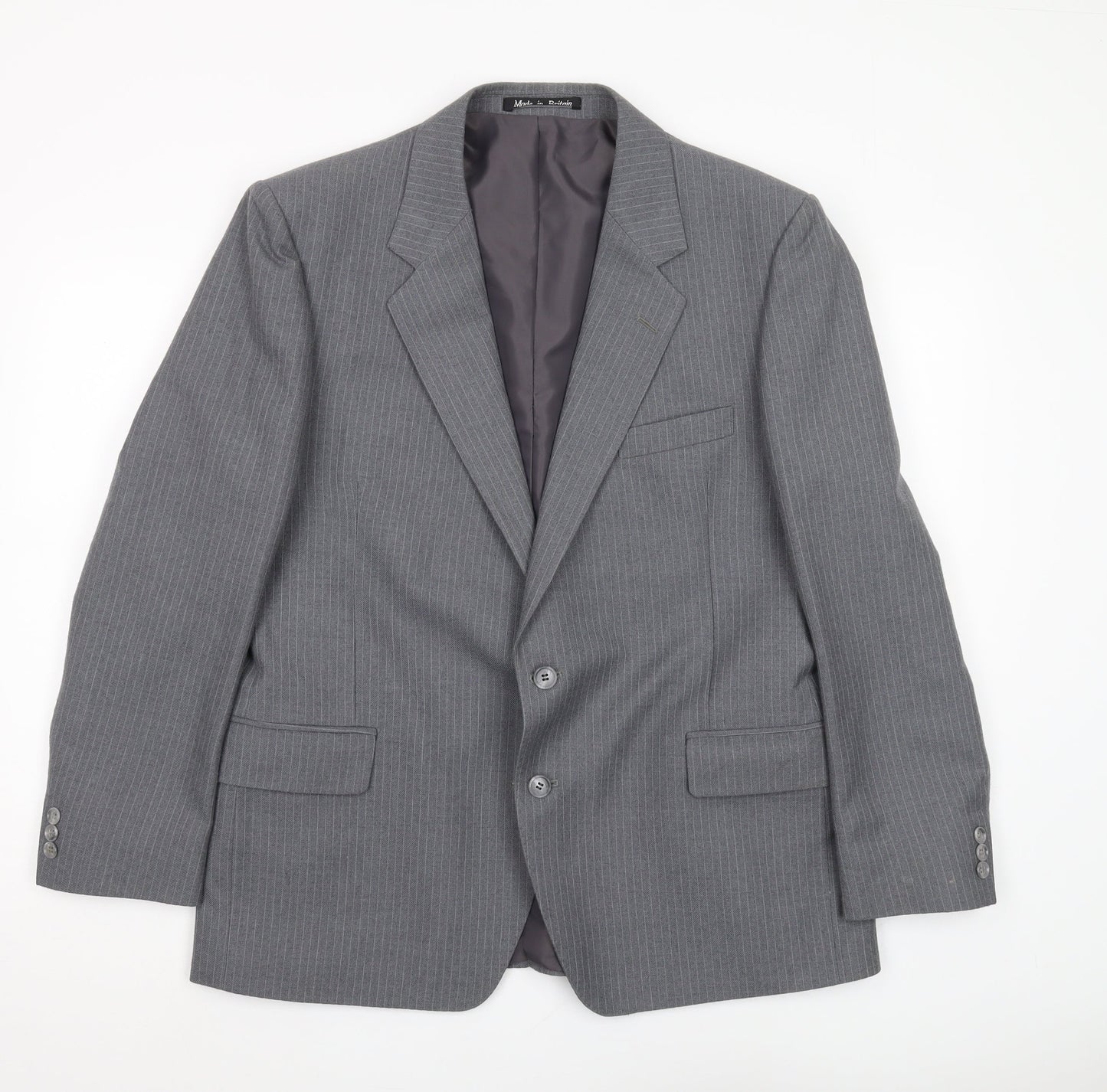 Harbarry of England Men's Grey Blazer, Size 44 Short, Regular Fit