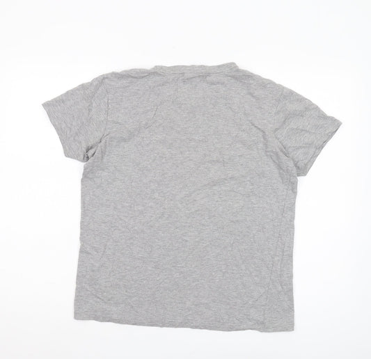 Armani Jeans Men's Grey S Solid Crew Neck T-Shirt
