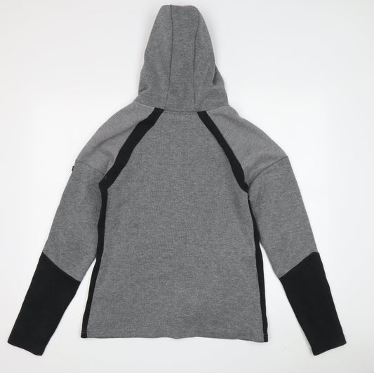 Firetrap Women's Grey Black Hoodie Size 10 Regular Fit