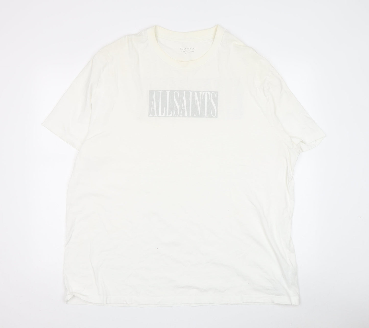 AllSaints Men's White XL Logo T-Shirt