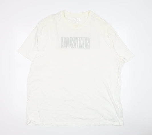 AllSaints Men's White XL Logo T-Shirt