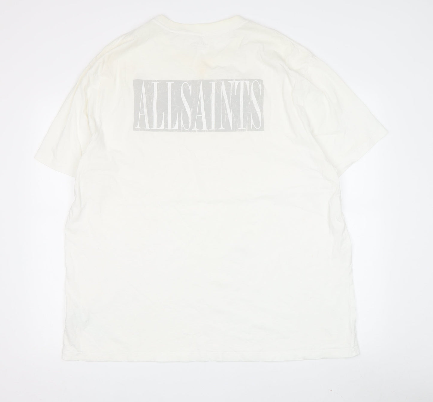 AllSaints Men's White XL Logo T-Shirt