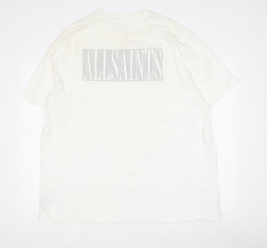 AllSaints Men's White XL Logo T-Shirt