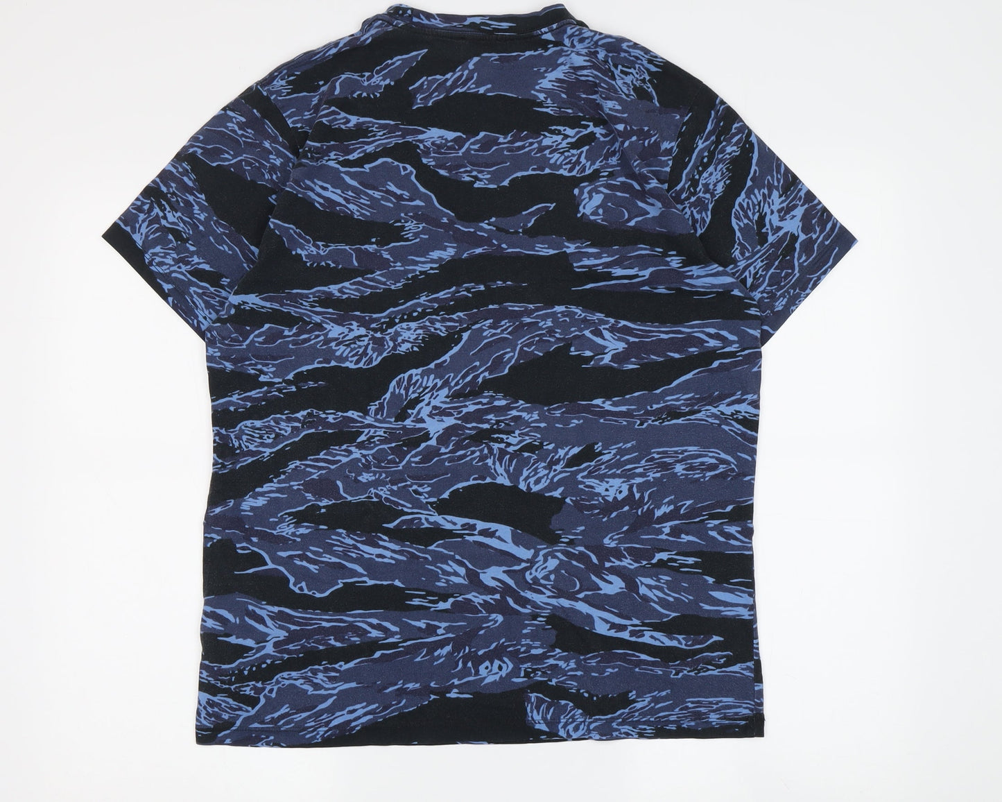 Diesel Men's Blue Graphic Print T-Shirt, Medium