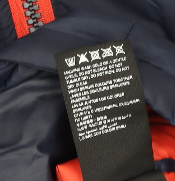 Superdry Men's Blue Puffer Jacket L Hooded Zipped