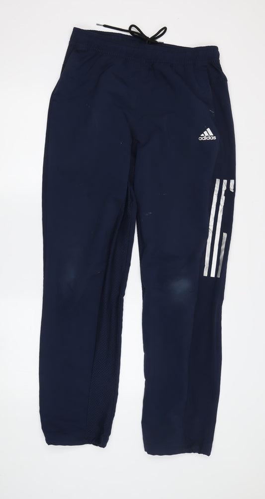 adidas Men's Blue Track Pants M Running Reflective