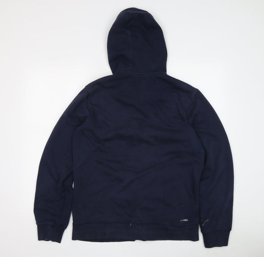 Adidas Men's Blue Full Zip Hoodie - Size M - Sportswear