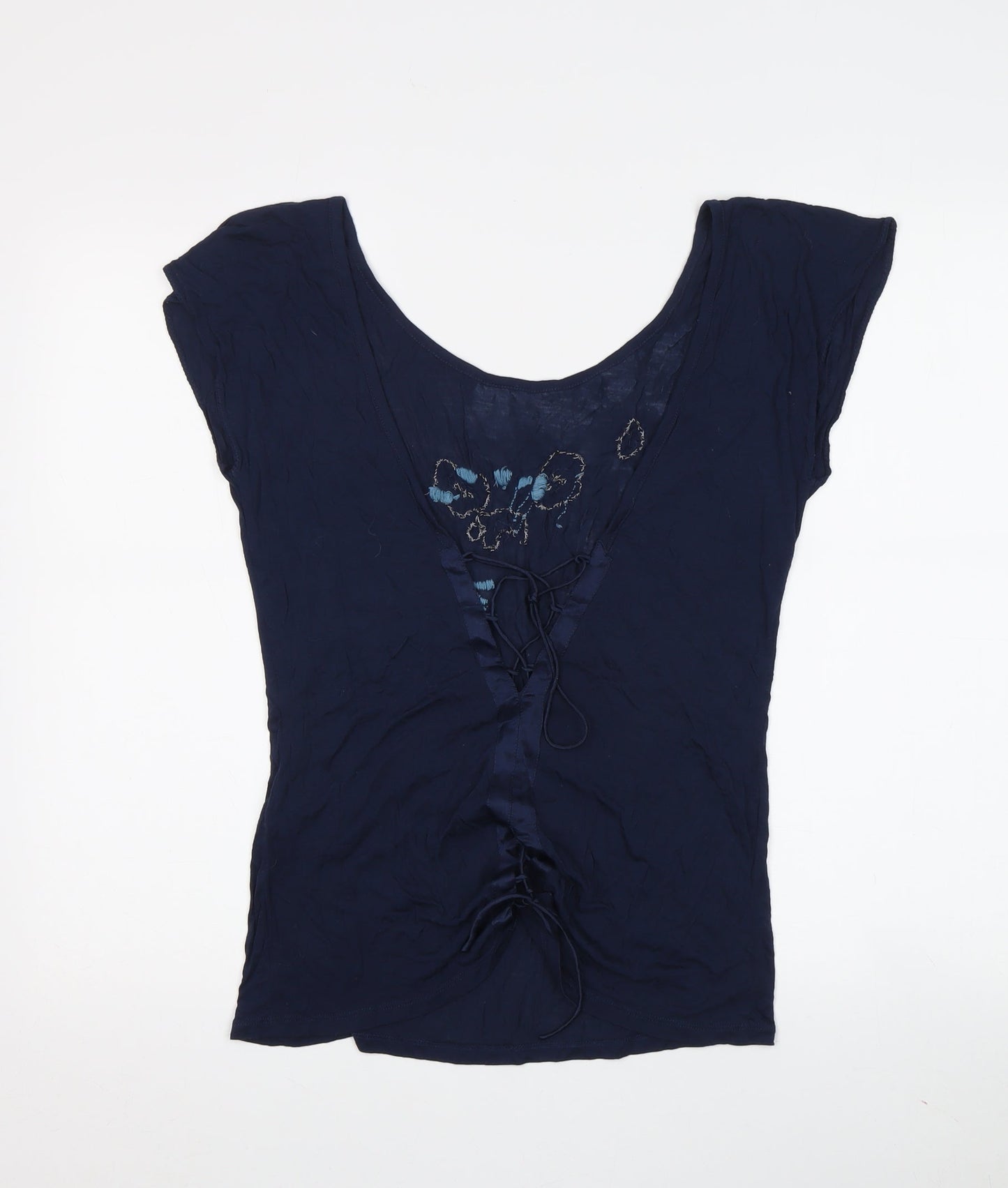 Ted Baker Women Blue Floral Jersey T-Shirt M