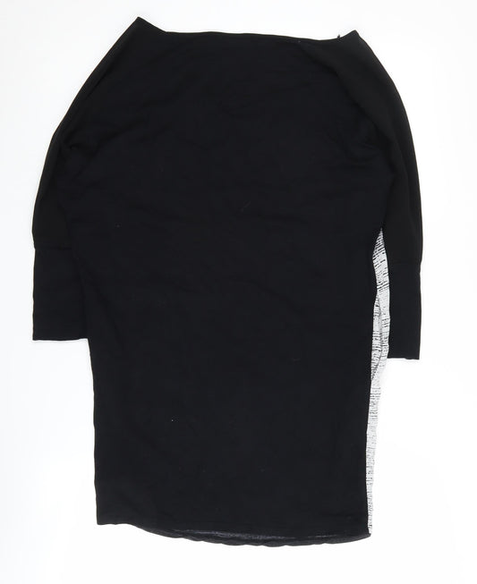 Womens UK Size 12 Mint Velvet Black Silk Blend Blouse