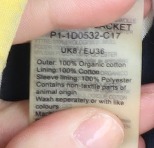 Seasalt Women's Yellow Hooded Rain Coat, Size 8