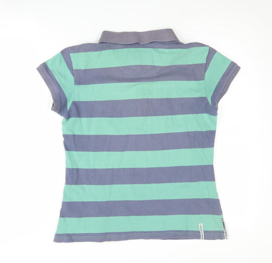Berghaus Women's Multicoloured Polo Shirt Size 12 - Casual Striped
