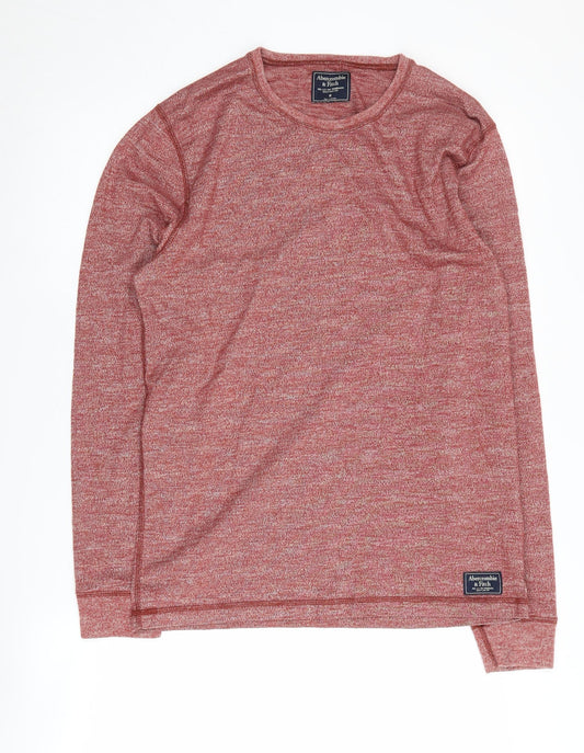 Abercrombie & Fitch Men's Red Pullover Sweatshirt M