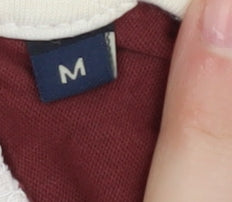 Jack & Jones Men's Long Sleeve Crew Neck T-Shirt - M, White & Red