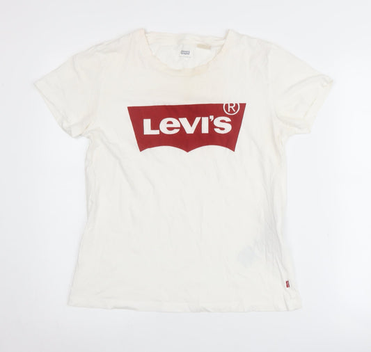 Levi's Men's Unisex White Logo T-Shirt Size S