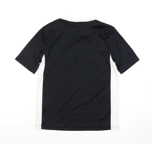 Adidas Boys Black S Jersey T-Shirt Athletic Fit