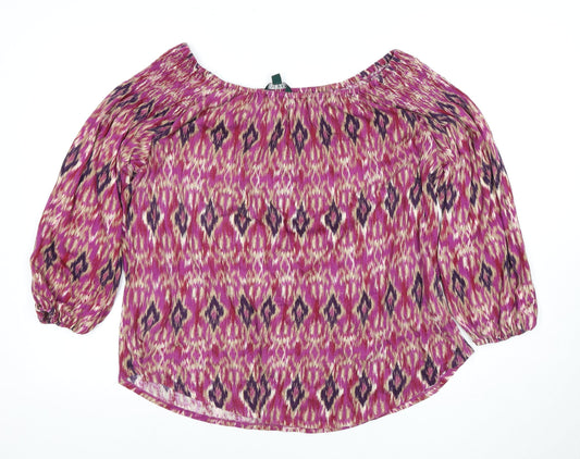 Lauren Ralph Lauren Women's Multicoloured Tunic Blouse M