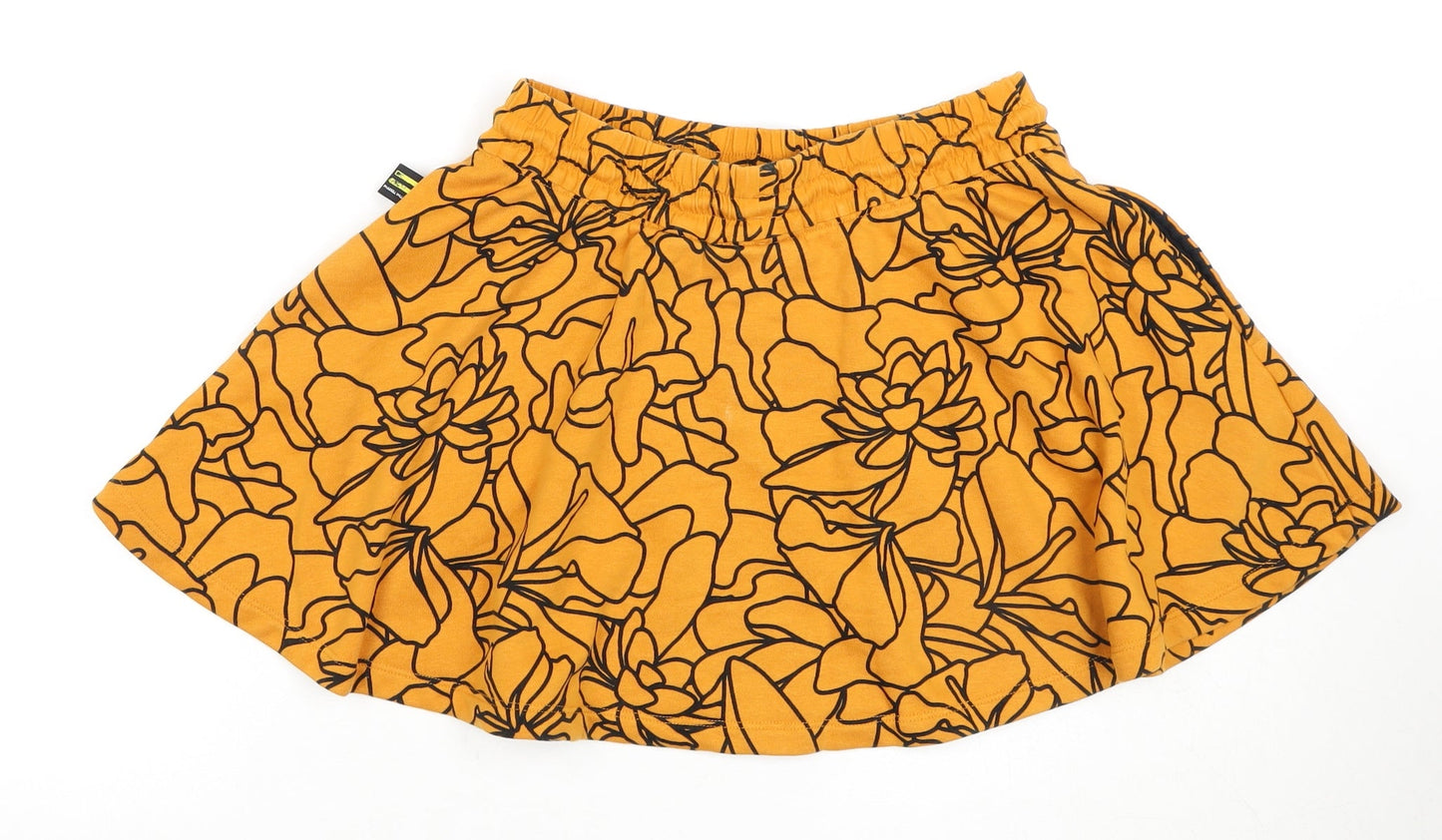 Adidas Women’s Yellow Floral A-Line Skirt Size 6