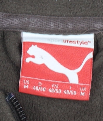 Puma Men's Brown Fleece Jacket M Full Zip
