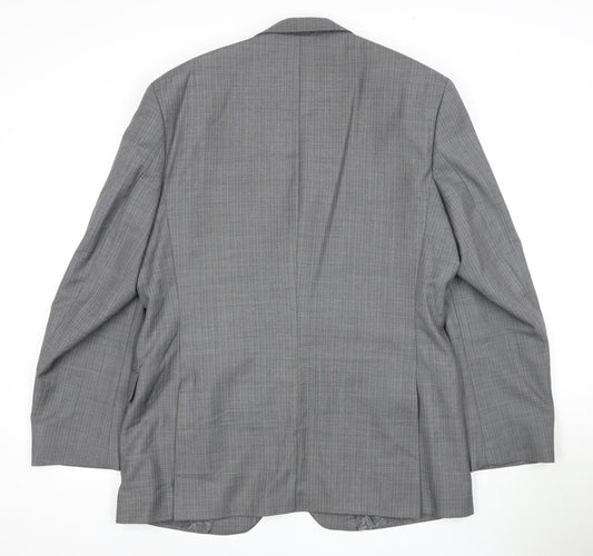 Pierre Cardin Men's Grey Check Blazer, 42 Regular
