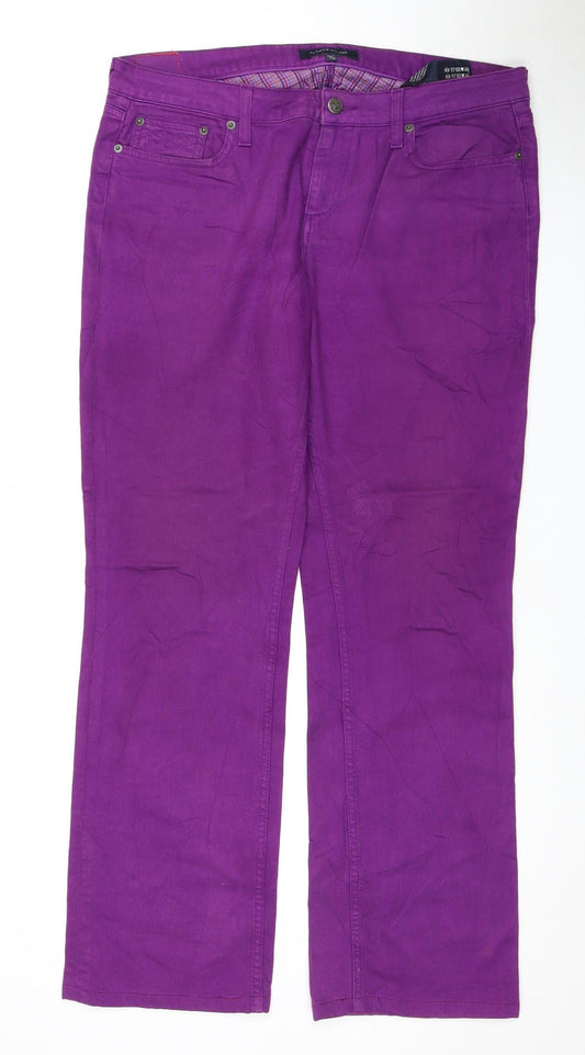 Tommy Hilfiger Womens Straight Purple Jeans Size 4