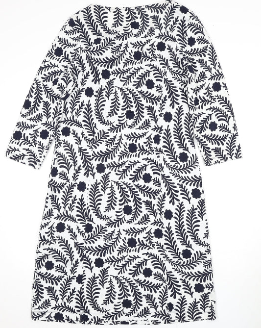 Boden Women's Multicoloured Size 12 Floral Shift Dress