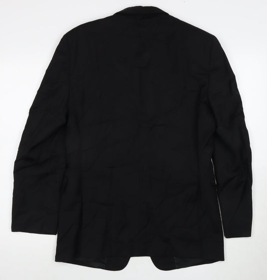 Tommy Hilfiger Men's Black Wool Blazer Jacket Size 38R