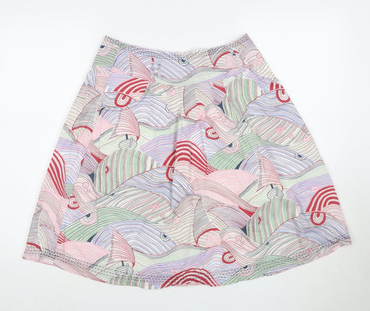 White Stuff Women's A-Line Multicoloured Skirt, Size 8