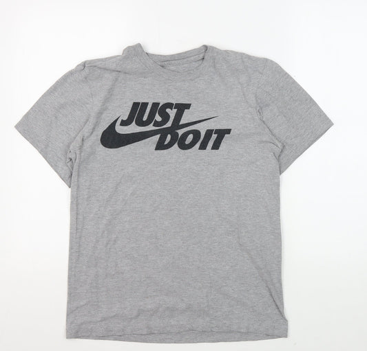 Mens UK Size XS Nike Grey Cotton Blend T-Shirt