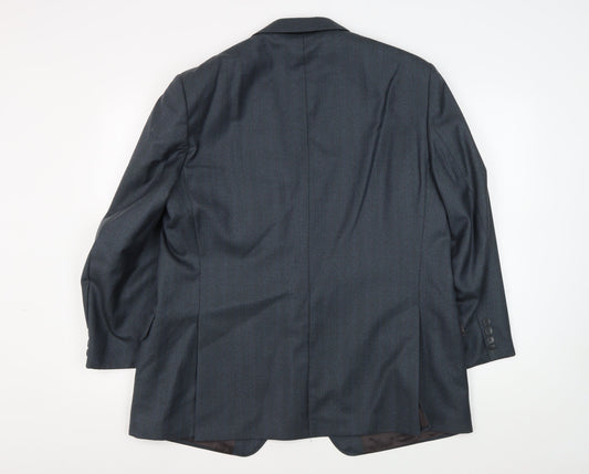 Magee Men's Grey Wool Blazer Jacket Size 44S