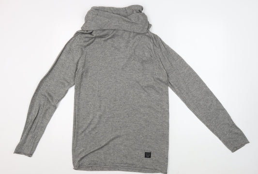 Firetrap Men's Grey Roll Neck Pullover Jumper - Large