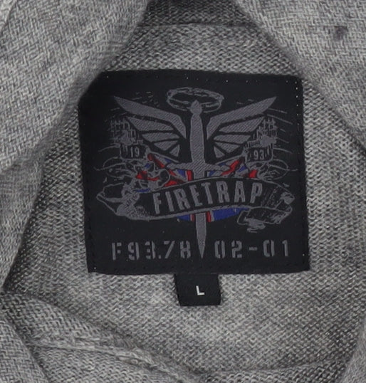 Firetrap Men's Grey Roll Neck Pullover Jumper - Large