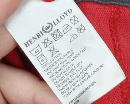 Henri Lloyd Men's Red Polo M - Logo Accents