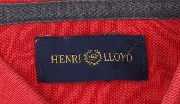 Henri Lloyd Men's Red Polo M - Logo Accents