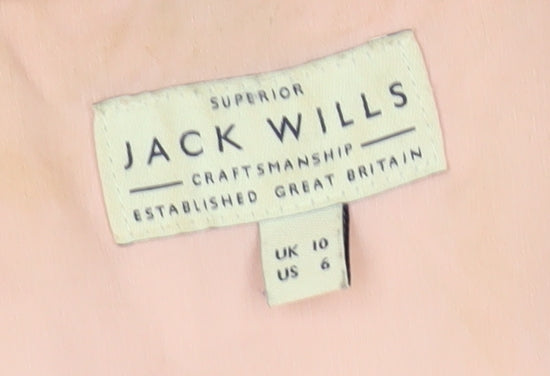 Jack Wills Women's Pink Puffer Jacket Size 10