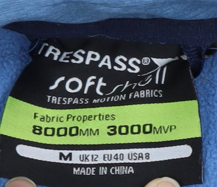 Trespass Women's Blue Soft Shell Jacket UK 12