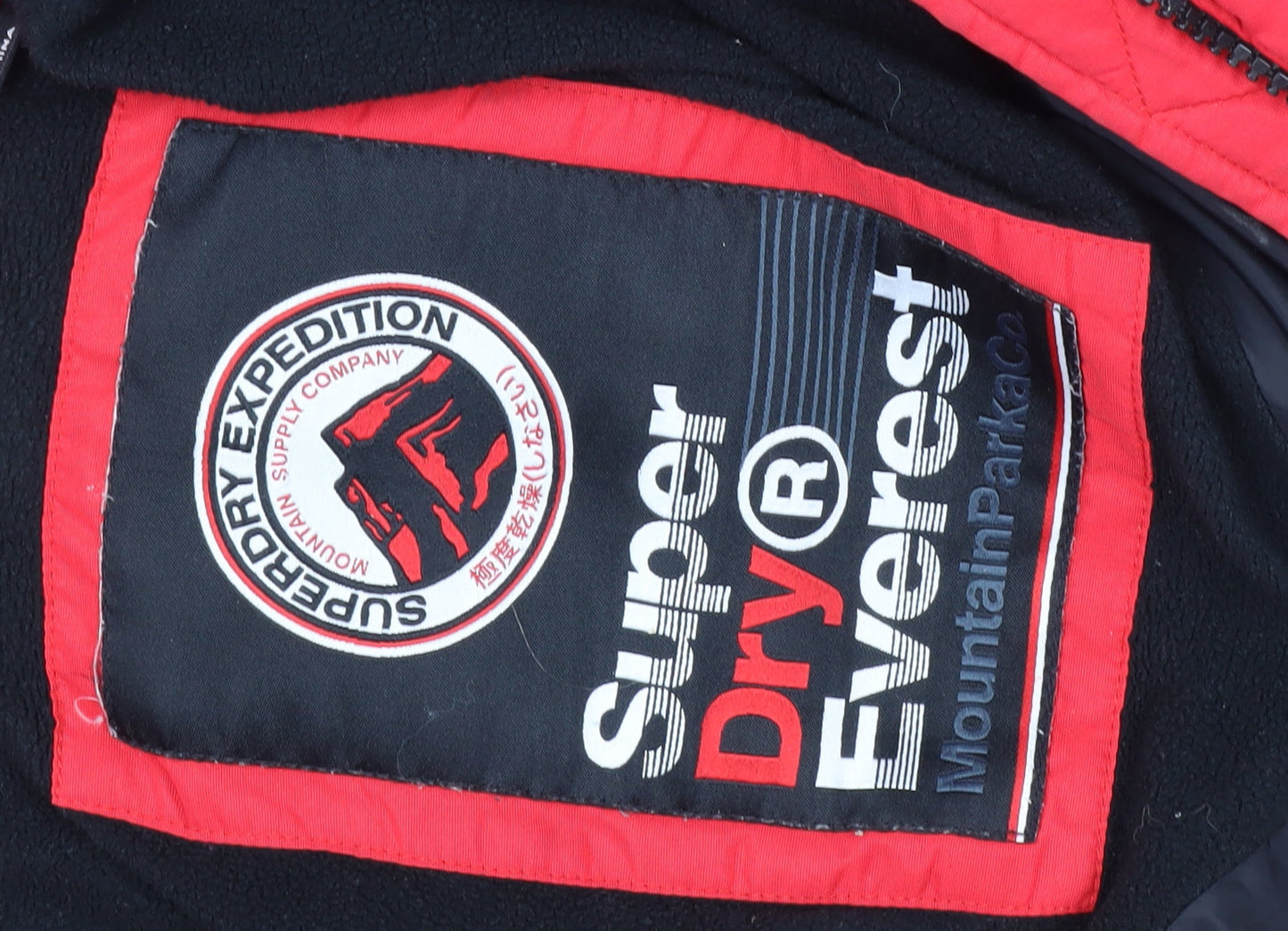 Superdry Women's Red Puffer Jacket Size 14