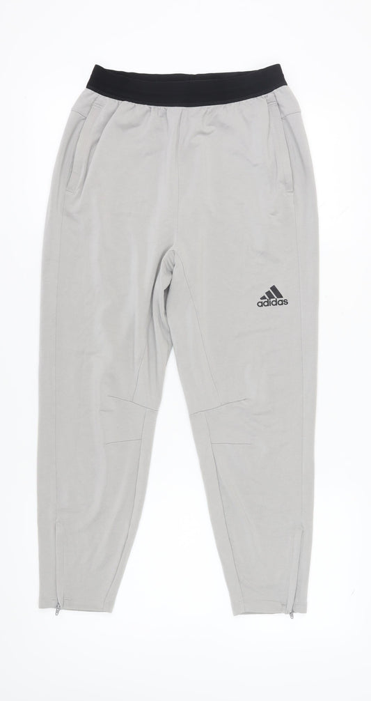 Adidas Men's Grey Jogger Trousers M