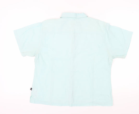 Womens UK Size 16 Mountainlife Green 100% Cotton Button-Up