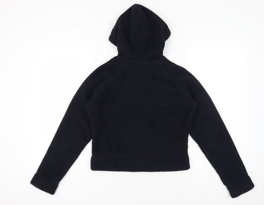 Marks and Spencer Women's Blue Hooded Fleece Jacket Size 10