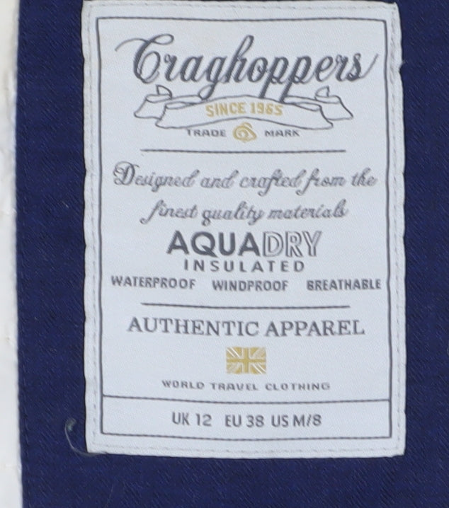 Craghoppers Women's Blue Waterproof Parka Jacket Size 12