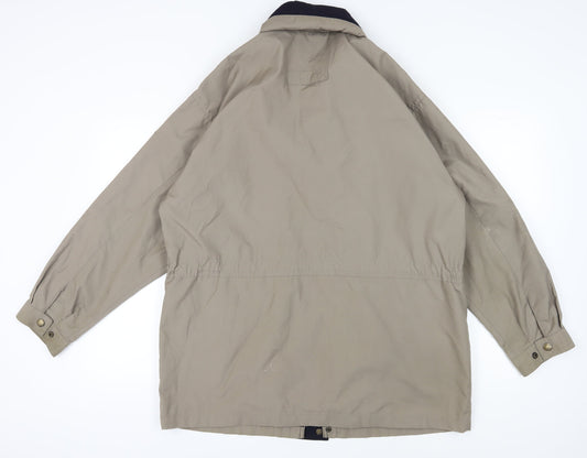BHS Men's Beige Parka Jacket - Large Casual