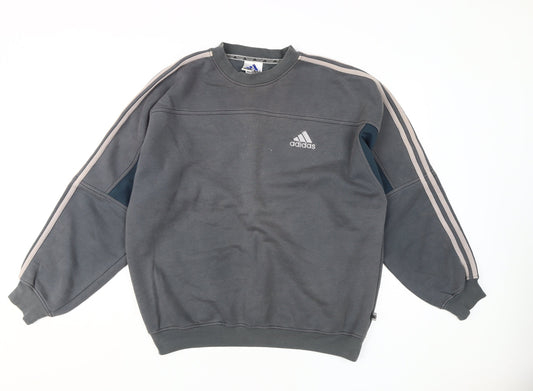 Adidas Men's Grey Crew Neck Sweatshirt M