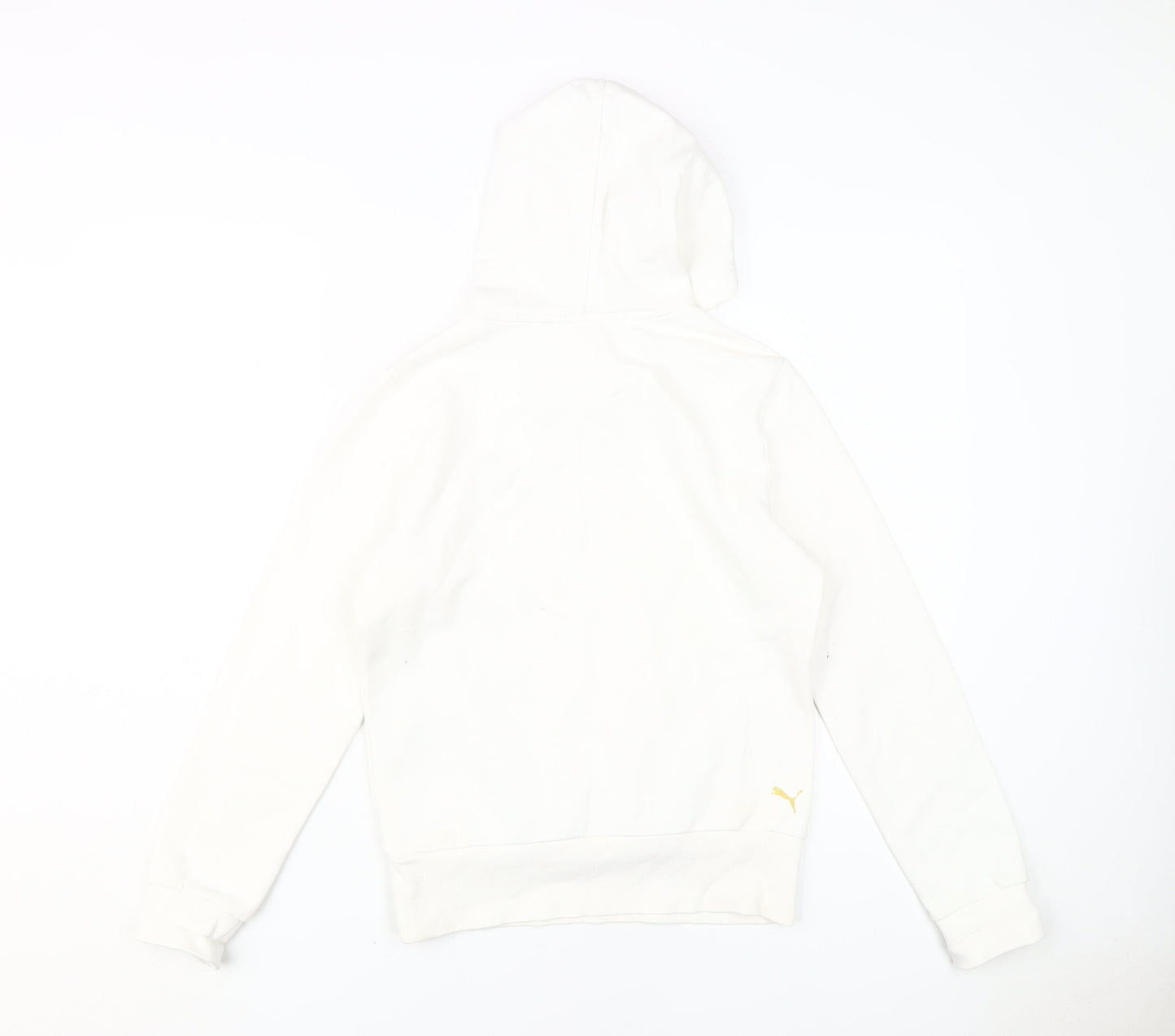 Puma Women's White Hoodie Size 10 Pullover Logo Casual