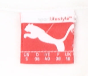 Puma Women's White Hoodie Size 10 Pullover Logo Casual