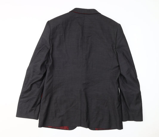 Ted Baker Men's Grey Suit Jacket 42R Classic Style