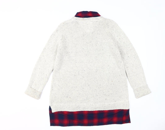 FatFace Women's Ivory Cable-Knit Jumper Size 16