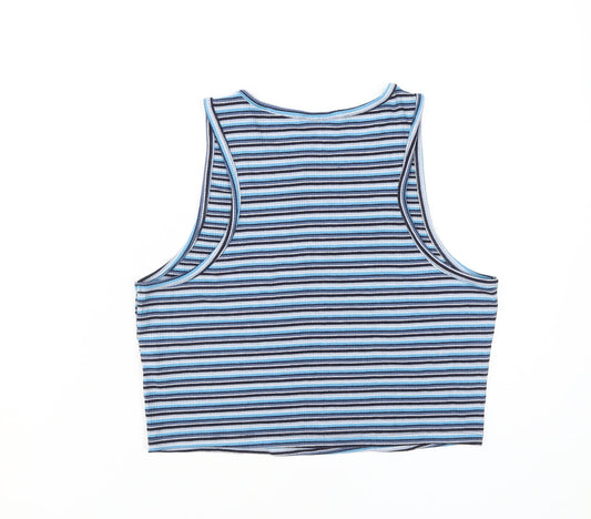 Disney Women's Blue Striped Lilo & Stitch Tank Top