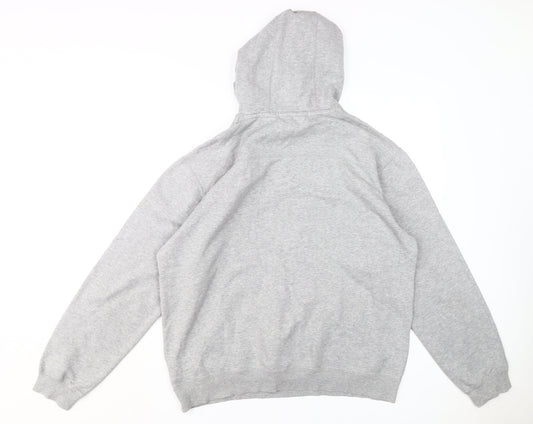 Adidas Men's Grey Pullover Hoodie, Size L