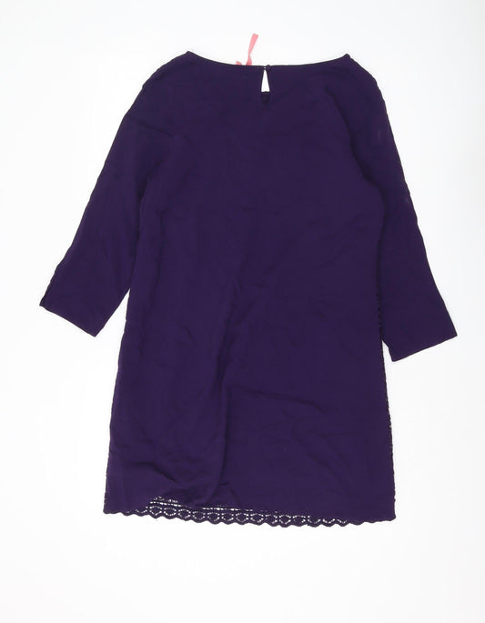 Womens UK Size 12 White Stuff Purple Cotton Blend Blouse